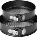 Springform Pan Set 9" 12" - Grey Nonstick Cheesecake Round Cake Pans With Removable Bottom for Thanksgiving Christmas Baking (Gray)