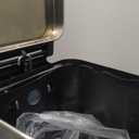 Home Zone Living 8 Gallon and 3 Gallon Slim Stainless Steel Trash Can Combo Set with Soft-Close Lid and Bag Tuck Design, Silver