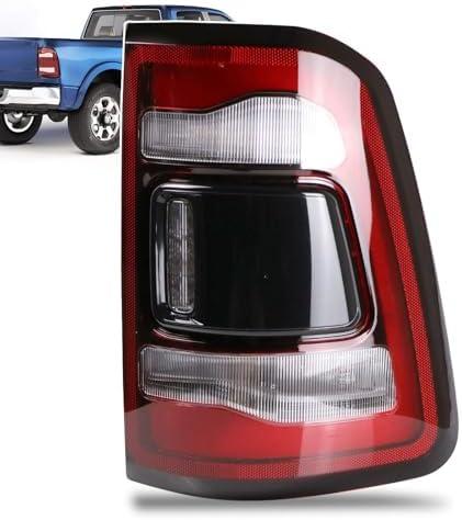 Lathsy LED Tail Lights Black Cover w/o Blind Spot Detection Compatible With 2019-2023 Dodge Ram 2500 Right Passenger Side Replace:68361718AD