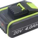 WA3553 Replacement 4.0Ah 20V WA3014 WA3551 WA3556 WA3570 WA3572 WA3641 RW9351.1 Battery, Compatible with 20V Wox WX390 WX176 WX178 Cordless Power Tools