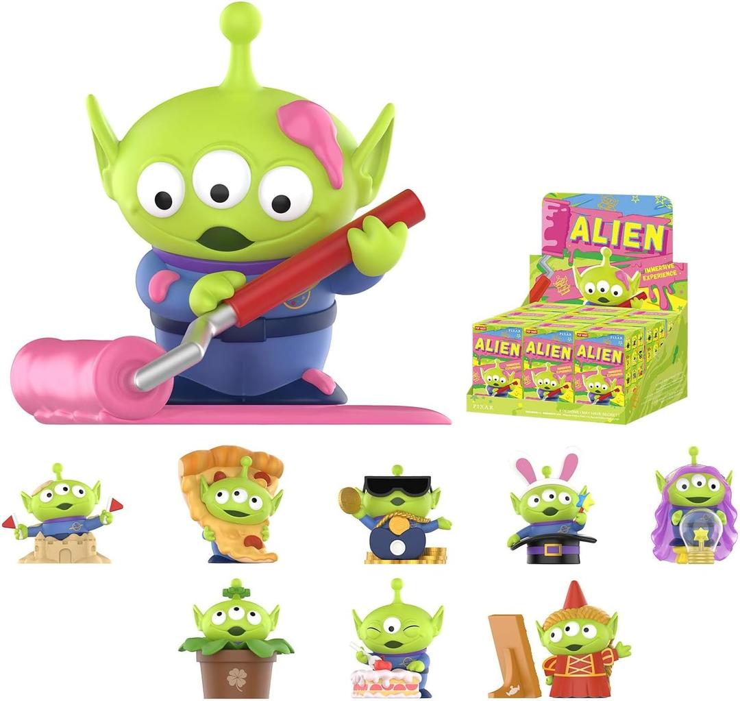 POP MART Disney/Pixar Alien-Immersive Experience Series Figures, 9PCs Disney Blind Box Figures, Random Design Action Figures Collectible Toys Home Decorations, Holiday Birthday Gifts, Whole Set