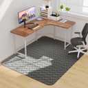 Blvornl Large Office Chair Mat for Hardwood Floor, Rolling Chair Mat for Hard Wood, Large Anti-Slip Hard Floor Protector, Heavy Duty Computer Desk Rug for Office and Home 50"*63" Dark Grey