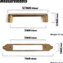 3 x Goo-Ki Antique Brass Zinc Alloy Cabinet Handle with Backplate - 5''(128mm) Hole Center Cabinet Pull Hardware for Bedroom, Kitchen, 2 Pack1013-G025