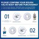 Shower Faucet Handle Trim Kit for Delta Tub and Shower Faucets, Shower Replacement Kit Compatible with Delta Shower Trim Kit, Single-Handle Valve Tub Shower Trim Kit (Chrome)