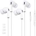 2 Pack for Apple Earbuds Wired, 3.5mm Headphones with Mic [MFi Certified] Volume Control HiFi Stereo Compatible with Chromebook iPhone 6 6s iPad Galaxy S10 Switch Portable CD Player
