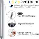 Penoval USI2.0 Stylus Pen for Chromebooks - 4096 Levels Pressure for Lenovo, ASUS, HP Chrome Devices & Google Pixel Tablet