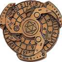 3 x D&D Themed Fidget Spinner, dice Spinner, D4,D6, D8, D10, D12,D20,D% 7-in-1 Metal dice, Perfect for D&D Dungeons and Dragons, RPG and Pathfinder Role Playing Games (Black Gold)