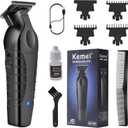 KEMEI 2299 Professional Hair/Beard Trimmer for Men Zero Gapped Hair Clippers for Barber with T Blade, Cordless Rechargeable