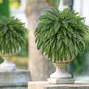 FOREST PRINCE 50" Fake Ferns Bush Plants with 96 Frond, 2 Faux Ferns for Outdoors Planter Large Garden Porch Entrance Balcony Windowsill Home Decor
