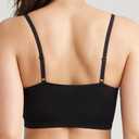 Seamless Comfort Wirefree Bralette with Removable Pads (Black, XL)