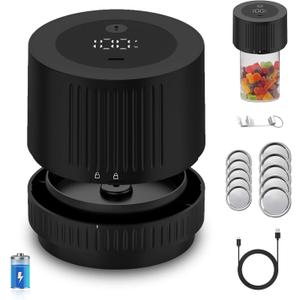 Electric Mason Jar Vacuum Sealer Kit,Rechargeable Ball Jar Sealer Vacuum for Regular Mouth and Wide Mouth Mason Jars,Used for Canning Jars and Food Storage