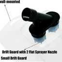 Drift Guard with Flat Sprayer Nozzle,Prevents Drift of Fine Droplets,for Use with Backpack Sprayer Small Drift Guard (2 Nozzles, 1PCS)