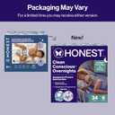 The Honest Company Comfort Dry Overnight Diapers, Up to 12 Hours Protection, Hypoallergenic, Fragrance-Free, Cozy Cloud + Star Signs, Club Box Size 6 (35+ lbs), 34 Count