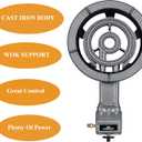 COOKAMP Propane Burner, Low Pressure Single Burner Camping Stove With Regulator And Hose,Portable Gas Stove For Camping Outdoor Cooking SH80 (SH80)
