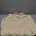 Men's Quarter Zip Up Pullover Long Sleeve Mock Neck Sweatshirt Casual Slim Fit Fleece Sweaters Size L Khaki