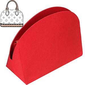 Soyizom Purse Organizer for Alma Insert, Felt Bag Organizer Purse Organizer Insert For Alma PM BB Insert Organizer(BB,Red)