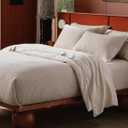 Bedsure Cotton Duvet Cover Queen - 100% Cotton Waffle Weave Linen Color Duvet Cover Queen Size, PureWoven Breathable Bedding Set for All Season, 3 Pieces, 90"x90"