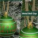 12 Pcs 3.15 Inch Christmas Ball Ornaments, Christmas Tree Decorations Set, Glittering Plastic Hanging Decoration, Elf Balls Swirl Candy Cane Peppermint for Christmas Decorations