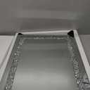 Crystal Decorative Mirror-28 x20 Rectangle Gorgeous Silver Mirror, Crush Diamond Mirror for Wall Decoration Bedroom, Hallway, Dining Room