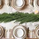 10 Ft Christmas Garland - Cedar Garland Real Touch Pine Garlands Christmas Decorations for Home Dining Table Mantel Porch Winter Christmas Decor (10FT Afloral Norfolk)