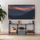 OYEAL Black Bedroom TV Stand with Power Outlets up to 50 inch TV, Small Entertainment Center Stand with Storage Modern Media TV Console Table for Living Room Bedroom