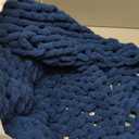 Soft Chunky Knit Throw Blanket for Couch, Cozy Warm Knitted Blankets
Hand Knit with Jumbo Chenille, Lightweight Warm Fluffy Decor for Women, Mom, Her & Girls, Sofa, Chair, Bed,48"×71"(Navy Blue)