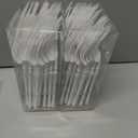 Infinity Flatware White Disposable Dinner Forks - 32 Count | Elegant Hard Plastic Cutlery for Events and Parties Pack of 2