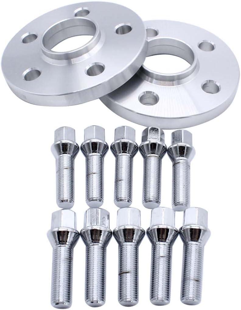 2 pcs 15mm Thickness 5x100 PCD Hub Centric Wheel Spacers M14x1.5 57.1mm Adaptors Suitable for VW AUDI SEAT