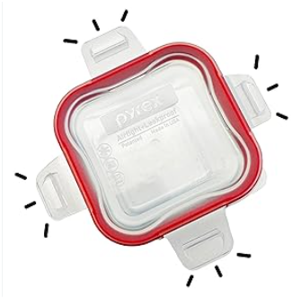 Pyrex Square Glass Dish with Locking Lid