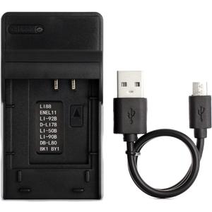 Norifon D-LI78 USB Charger for Pentax Optio L50, Optio M50, M60, Optio S1, V20, W60, W80 Camera and More