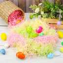 Zonon 9oz Easter Grass Basket Filler Raffia Paper Shreds Stuffers Craft Tissue Raffia Filler Grass for Gift Packaging Easter Egg Hunt Party Favors Decoration(Pink, Light Green, Yellow)