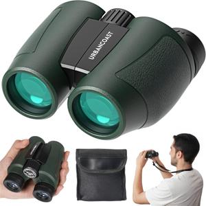12x32 Compact Binoculars for Adults - High Powered Lightweight Small Binoculars with Large View - Super Bright Waterproof Binocular for Bird Watching Travel Cruise Ship Hiking Sports Concert (Dark Green)