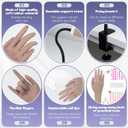 Practice Hand for Acrylic Nails, Flexible Bendable Fake Hand with Adjustable Stand, Nail Training Kit Mannequin Hand for Beginners & Nail Artists(Dark skin tone)