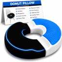 AnboCare Donut Gel Sitting Pillow - Orthopedic Memory Foam for Tailbone Pain, Hemorrhoid, Bed Sores, Postpartum, Prostate, Coccyx & Sciatica Pain