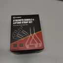 FitBeast Aluminum Exercise Handles & Lifting Straps Set - Replacement Gym Handles for Cables Machine, Pulley System, Strength Trainer, Pull Down Workout Handles, Pilates, Home Gym Cable Attachments (Black)