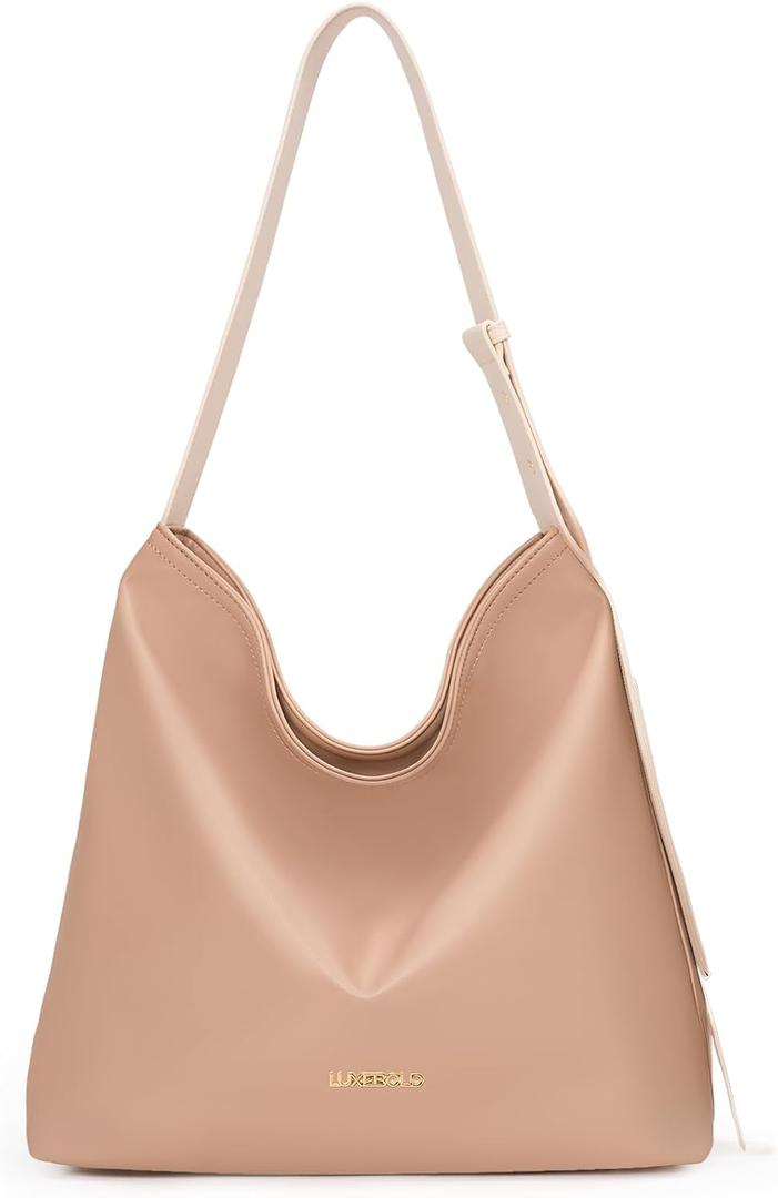 Hobo Bag for Women Shoulder Handbags with Phone Pocket Tote Purses (Donkey Brown)