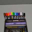 Liquid chalk markers 12 neon erasable Whiteboards, glass boards, chalkboards, windows, mirrors, car windshields, auto, glass. Odorless, non-toxic. Wet or dry erase. Thick and thin tip