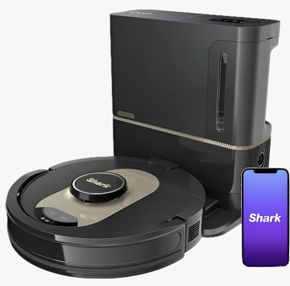 Shark AV2501AE AI Robot Vacuum with XL HEPA Self-Empty Base, Bagless, 60-Day Capacity, LIDAR Navigation, Perfect for Pet Hair, Compatible with Alexa, Wi-Fi Connected, Carpet & Hard Floor, Black