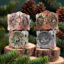 6 Sided Spinner DND Dice - Metal D4 D6 D8 D10 D10% D12 D20 All in One D&D Set - Cool Role Playing Gifts for Dungeons and Dragons TRPG MTG Games Lover Players (Bloodstained)