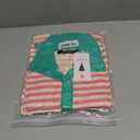 ZESICA Sweatshirts for Womens Long Sleeve Lapel V Neck Striped Oversized Tops (Small, Pink)