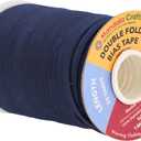 Mandala Crafts 55 Yards 1/2 Inch Navy Blue Double Fold Bias Tape for Sewing - Bias Binding Tape for Quilting Binding, Hemming, Seam, and Fabric Piping