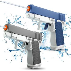 2 Pack Water Guns for Kids - Squirt Gun Water Blaster Soaker Water Pistol Toys for Toddlers Child Boys Girls, Ideal Summer Gifts for Swimming Pool Beach Party Outdoor Water Fighting Toy