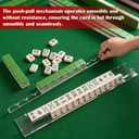 4-Piece Set of Upgraded Clear 20-Inch Magnetic Mahjong Racks with Magnetic Push Rods, Scalloped Mahjong Racks, Clear Acrylic Tile Holders, Portable Mahjong Accessories, Includes Storage Pouch