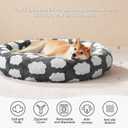 JOEJOY Donut Dog Bed Medium Size, Cute Round Calming Pet Bed with Removable Washable Cover, Orthopedic Cat Puppy Bed with Jacquard Shaggy Plush & Non Skid Bottom