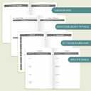 Undated Weekly & Monthly Planner, Life Organizer & Productivity Journal, Goals Setting & Time Management, Gift Box Included, A5 Hardcover Leather with Stickers (Light Green)