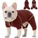 ROZKITCH Cat Body Suit to Stop Licking, Cat Body Suit with Legs After Surgery Anxiety Jacket with Four Legs, Onesie Body Suit After Surgery Brown 2XL