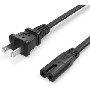 Superer 3Ft Figure 8 Power Cord (C7) ETL Certified Universal 2 Prong AC Replacement Cable for TV, Laptop, Game Console, Printer & More Safe & Compatible with Most Electronics