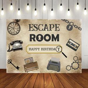Lofaris Detective Theme Birthday Backdrop Escape Room Party Background Mystery Investigation Analysis Top Secret Birthday Party Supplies Decoration Photo Booth Studio 7x5ft