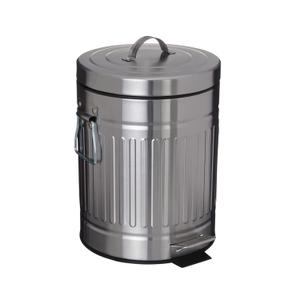 SIMPLEMADE Round Step Trash Can - 5 Liter / 1.3 Gallon - Stainless Steel Bathroom Wastebasket With Lid