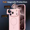 4 x Magnetic for iPhone 17 Pro Max Case, [Matte Solid Color] [Full Camera Protection] Protective Case for iPhone 17 Pro Max - Pink